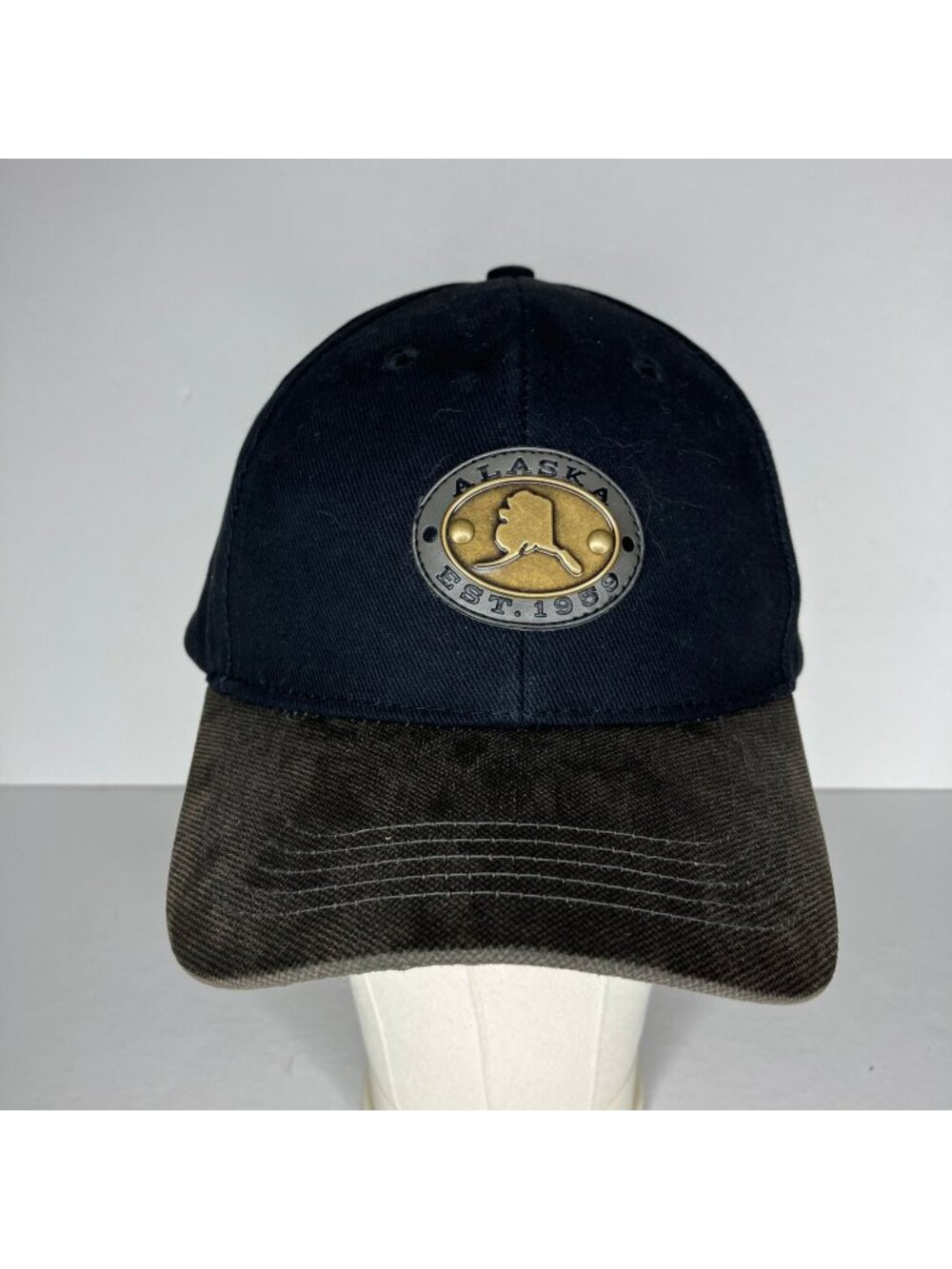 Alaska Outpost Hat Men's OSFM Adjustable Black Brown Est. 1959 State Cap